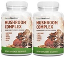 Zeliščna prehrana gob kompleks 700mg do 1400mg. 5 Najmočnejše gobe - Levi Mane, Reishi, Chaga, Maitake, Shiitake - podpira imuno zdravje, Nootropično zdravje možganov za spomin in fokus