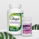 HealthA2Z® Super varčevalni paket - Relief simetikon 250mg (200 kapsul) in več kolagenskih tablet 1735 mg (270 kapsul kolagena)