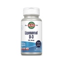 KAL Liposomski vitamin D3 50 μg, visoka absorpcija Vitamin D, liposomska tehnologija, visoka jakost Imunska podpora, veganske kapsule, brez glutena, brez soje, 30 streženj