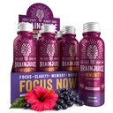 BrainJuice Brain and Immune Shot, Gluten brezplačno Dopolnilo Shots za energijo, Fokus, Imuniteta z vitaminom D, C B, Alpha GPC & Organic Ginger Root, Huckleberry Hibiscus, 2,5 fl oz, 12 Pack