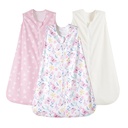 PHF 3 Pack Toplo Micro-Fleece Baby Sleep Sack 6-12 Mesecev, mehko Baby Nositi Blaket, 2-Way Zipper spalne vreče, Comfy Toddler Sleep Sack za dekleta, srednje velikosti, Butterfly