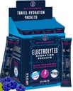 KLJUČNI HRANILCI Elektroliti Powder Packets - Delicious Blue Raspberry 40 Pack Hydration Packets - Travel Hydration Powder - Brez sladkorja, brez kalorij, Gluten brezplačno - Made in ZDA