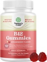 Vitamin B12 Gumiji za odrasle - brez sladkorja Vitamin B12 1000 mcg Žvečilni gumiji za energetsko podporo Imunski in živci zdravje - Kosher Non-GMO & Gluten brezplačno dodatek za ženske in moške - 90 Count