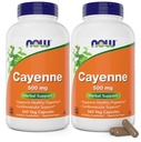 Now Cayenne (Capsicum annuum) 500 mg, 360 Veg kapsule (paket po 2)