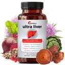 UpWellness Ultra Jetra Supplement za podporo jetra in žolčnika - Powered by TMG, NAC Milk Thistle, in več - Jetra čiščenje Detox in popravila - 60 Kapsule