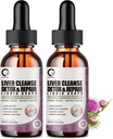 4 Fl Oz - Jetrna čistila Detox in popravila tekoče kapljice - 1000mg Milk Thistle Extract kapljice dodatek za čiščenje in razstrupljanje jeter, antioksidant, Prebavna podpora