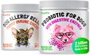 LEGITPET Alergija Relief žveči za pse in imunske podpore s Kelp, Colostrum & Bee Pollen 120 Soft Chews in probiotiki za pse z naravnimi prebavnih encimov 120 Soft Chews Bundle - Izdelano v ZDA
