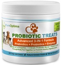 Probiotiki Žveči za pse, Prebavne encime + Prebiotiki Izboljšuje prebavljanje, Drisko, Zaprtje, Plin, Slab dih, Leaky Gut, Alergy Immunity Dnevni dodatek 120 Število
