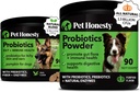 Probiotiki Bundle: Dog Probiotics za drirhea & Bowel podporo žveči in prahu z digestivnimi encimi za zdravje Gut (Duck 90 ct)