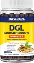 Enzymedica, DGL Stomach Soothe, Deglicirizinirana Licorice Gumies za prebavno podporo in Gut zdravje, Čokolada, 74 Count