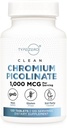 Tip Zero Clean Chromium Pikolinat tablete (120 Serving, 1.000 MCG na služijo) - Ne- GMO, Gluten prost