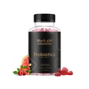Črna deklica Vitamini - Probiotični Gumiji za prebavno zdravje in imunske podpore, Gluten-free Vitamini, (Raspberry-Watermelon), 60ct