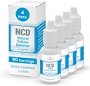 Waiora Natural Cellular Defense (NCD) Tekoči zeolit kapljice, klinoptilolit za moške in ženske - dodatek za imuno, zdravo podporo Gut, čiščenje, pH ravnovesje (0,5oz steklenica, 4 Ct – 360 serv)