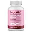BESTVITE Myo & D-Chiro Inositol (120 vegetarijanskih kapsul) - 40:1 Razmerje - brez stearat - Vegan - brez GSO - brez glutena