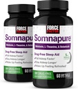 DEJAVNIK Somnapure Mehurčki 2-Pack pomoč za spanje, da zaspi hitreje, ostati spal dlje, zbuditi osveženo, pomoč za spanje za odrasle z Melatonin, Ashwagandha, Valerian Root, 120 Softgels