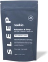 Rookie Wellness Sleep - Naravni Sleep Aid z 180 mg magnezijevega bisglicinata, 1 mg melatonina, Valerian Root, & Passion Flower za spodbujanje mirnosti in spanja (15 Pack, BlackBerry Lemon)