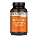 Dr. Mercola Liposomal Vitamin C - Možgani, srce, oči in imunske podpore - Zagotavlja 1.000 mg biorazpoložljivega vitamina C - brez glutena in soje - 180 kapsul (90 servivov)