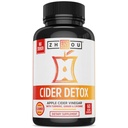 Zhou Cider Detox - Apple Cider Vinegar Kapsule z mamo, Raw Natural ACV tablete za ženske in moške, zeliščni kompleks dodatek s kurkuma in kajenskega popra - 60 Veganske kapsule