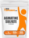 BulkSupplements.com Agmatine Sulfat v prahu - Dušikov oksid dopolnilo, Pre Workout v prahu - Unflavored & Gluten brezplačno, 1g na serviranje, 500g (1,1 lbs) (Pack of 1)