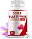 SCOLA Saffron dopolnila, Pure 88.5mg Saffron ekstrakt za ženske in moške, Boost energije, skupnih dodatkov, Vegan, Non-GMO, 60 kapsul
