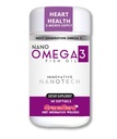 Nano Omega 3 Dopolnilo za ženske in moške – Ribje olje Mehurčki z nanotehnologijo – Visoka moč EPA DHA kapsule – Brez pookusa – Enostavno za pogoltniti – 60 Count steklenica