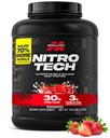 Muscletech Whey Protein Powder (Strawberry, 4 Pound) - Nitro-Tech Ultimate Muscle Building Formula z izolatom sirotkinih beljakovin - 30g beljakovin, 3g kreatina in 6,8g BCAA - pakiranje maj Vary