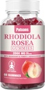 1 Pack 2000MG Rhodiola Rosea Gumies - Rhodiola Supplement &Cortisol Reducer za vzdržljivost, Mood & Stres, Sleep & Utrujenost pomoč, 60 Tablete.
