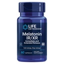 Life Extension Melatonin IR/XR, 1,5 mg, s takojšnjim in razširjenim sproščanjem Formula za optimalno podporo za spanje, zdrave cirkadialne ritme, celično obrambo, brez glutena, ne-GMO, 60 kapsul