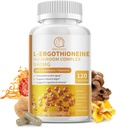 Kompleksne kapsule gob, 9 v 1 z L-ergotioneinom, glutationom, levjo grivo, Reishijem, Cordycepsom, ekstrakti organskih gob za imuno- antioksidantno podporo 120 Counts-Non GSO, Vegan
