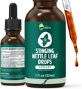 Tinktura koprive, tekoči ekstrakt listov organske koprive, 98% absorpcija, veganski, ne-GMO, brez glutena, brez alkohola - 1 Fl Oz