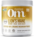 Om Organic Gobe Nutrition Lion's Mane: Spomin, Fokus, Živčno zdravje, 100 obrokov, 7.14 Ounce, 200 Gram