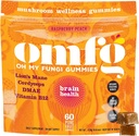 OMFG gobe Gumies za zdravje možganov – dodatek za podporo kognitivne funkcije, mentalna jasnost, Focus & Energy W/Lions Mane, Cordyceps, B12, DMAE, Vegan - Raspberry/Peach Flavor (60 Count)