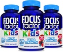 Focus Factor Otroci Dodatna moč dnevno Žvečljiva za zdravje možganov, 120 Count – Vitamini za otroke - Kakovost Formula – Gluten & Dairy Brezplačni dodatki za otroke (3 Pack)