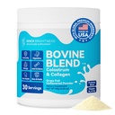 Goveji kolostrum in kolagen v prahu za zdravljenje črevesja, imunosupresivno podporo, rast las in lepoto dodatek, sladkor brez IgG, probiotiki, vitamin B12, C, D3 – nearomatizirana, 30 Servinga