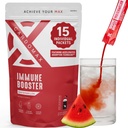 CardoMax Immunity Booster Liquid Drink Mešanica z ginsengom in vitaminom C za otroke in odrasle, Imunska podpora dodatek za energijo in wellness, lubenica arome, 15 enosrebrovih tekočih pack