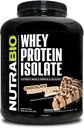 NutraBio 100% sirotkin izolat beljakovin v prahu, 25g beljakovin s popolnim profilom aminokislin, brez GMO, soje in glutena, brez ogljikovih hidratov, nizkokaloričnih sirotkinih beljakovin v prahu, čokoladnega arašidovega masla, 5 Lbs