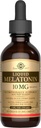 SOLGAR Tekoči melatonin 10 mg, naravna črna češnjeva aroma - 2 fl oz - super za Jet Lag - Vegan, Gluten & Dairy Free, Kosher - 59 Servings