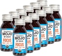 TEAONSKA Moj možgani Mojo: Fokus Wellness Shots - USDA-Certified Vegan Formula z Ginkgo Biloba, Ginger, Kurzor - 12 steklenic x 2 Fl Oz vsak - Gluten-free, Non-GMO