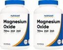 Nutricost Magnezijev oksid 750 mg, 240 kapsul (2 steklenici)