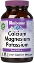 Bluebonnet kalcij Magnezij Kalij dodatek za ženske in moške - podpira zdrave kosti - kalcij 1000mg Mineralna dopolnila kelatna oblika - Non-GMO, Vegan, Gluten-free – 90 Kapleti