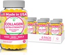 Lunakai Collagen Gumies - najbolj okusna Lastniška Formula - 200mg Hidralizirani Colagen Gumies za ženske in moške z biotin, cink, vitamin C in E - Ne-GMO Anti Staranje dodatek za ženske - 6 Pack