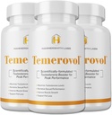 Temerovol - Moški dodatek - Izboljša energijo, moč in Libido - Lean Muscle Builder, 60 kapsul - 3 steklenice