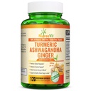 NutreeVit organska kurkuma z Ashwagandha & Ginger - 120 Kapsule 