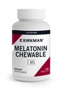 Kirkman - melatonin 1 mg žvečljive tablete - 100 tablet - spodbuja spanje - osvežilna metina aroma - hipoalergene