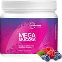 Microbiome Labs MegaMucosa Gut Health Powder - Prebavni dodatek s popolno Mucosal podporo za zdravo Gut & imunske funkcije - Mlečni prosti imunoglobulini in aminokisline - Berry Acai (5,5 oz)