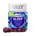 OLY Extra Strength Sleep Gummy, 5 mg melatonin, L-Theanine, Kamilica, Lemon Balm, Pomoč v spanju, BlackBerry - 50 Count