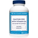 Kalcij (karbonat) 1200mg – Mineralna esencialna za zdrave kosti in zobe, 100% dnevna vrednost – dodan 400IU vitamin D za pomoč pri absorpciji (120 softgels) s strani The Vitamin Shoppe