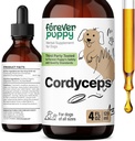 Za vedno Puppy Cordyceps Gobe Izvleček za pse - Tekoča energijska podpora dodatek w/Cordyceps Sinensis za čiščenje ledvic - Kapljice za pasje ledvice Podpora za zdravje - 4 oz