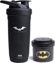 Smartshake DC Comic Bundle - Batman Protein Shaker steklenica – 900ml Nerjaveče jeklo Shaker steklenica z 200ml Beljakovine Powder shranjevanje vsebnik